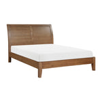 Evans Queen Platform Bed LITE BROWN