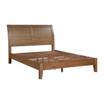 Evans Queen Platform Bed LITE BROWN