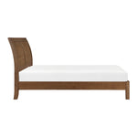 Evans Queen Platform Bed LITE BROWN