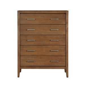 Evans 5 Drawer Chest LITE BROWN