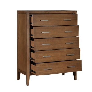 Evans 5 Drawer Chest LITE BROWN