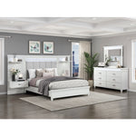 Kidman Queen Platform Bed W/LED WHITE