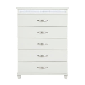 Kidman 5 Drawer Chest W/LED WHITE