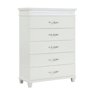 Kidman 5 Drawer Chest W/LED WHITE