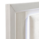 Florence Queen Bed W/LED ANTIQUE WHITE