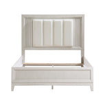 Florence Queen Bed W/LED ANTIQUE WHITE