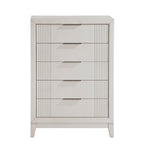 Florence 5 Drawer Chest ANTIQUE WHITE