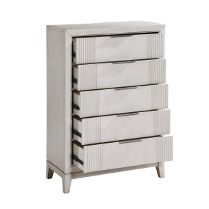 Florence 5 Drawer Chest ANTIQUE WHITE