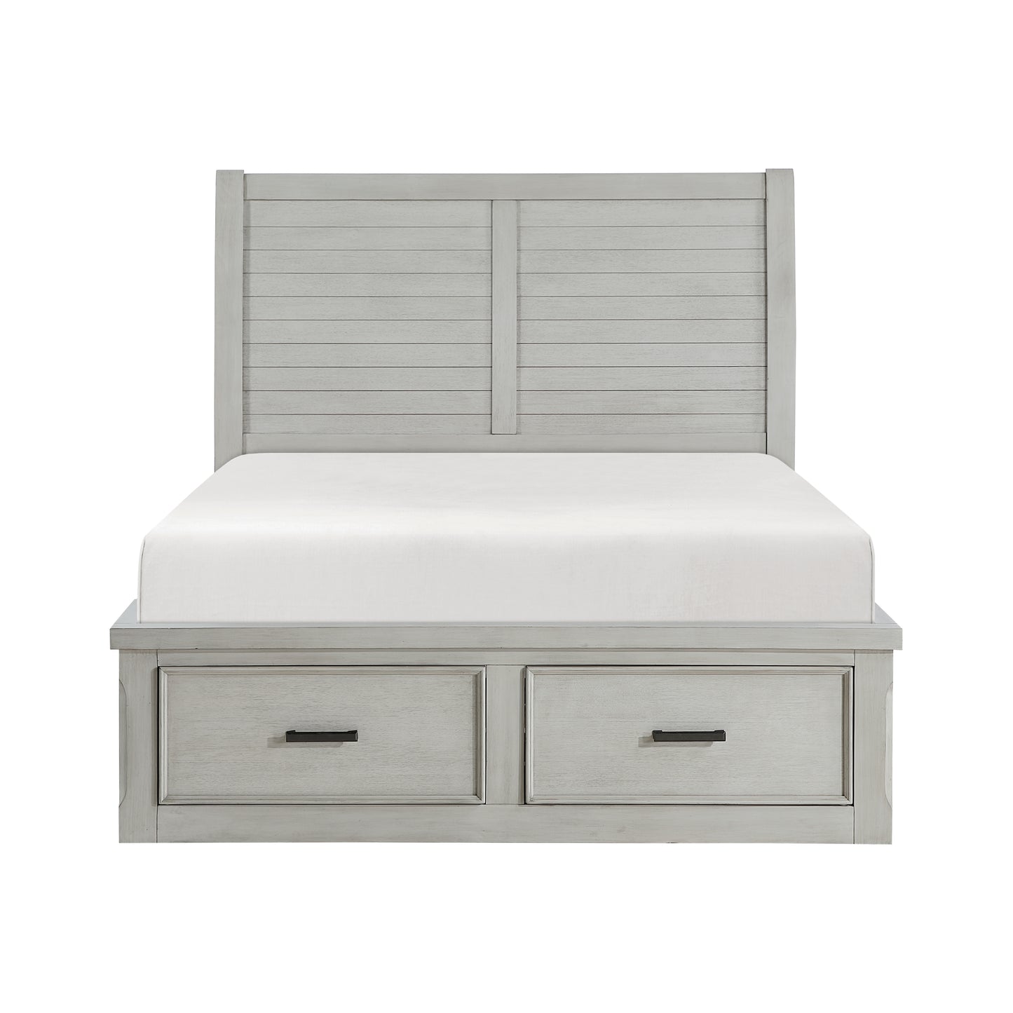 Willowbrook Queen Storage Platform Bed W/6 Drawers- LITE GREY