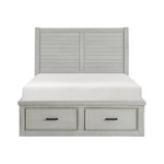 Willowbrook Queen Storage Platform Bed W/6 Drawers- LITE GREY