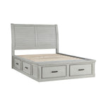 Willowbrook Queen Storage Platform Bed W/6 Drawers- LITE GREY