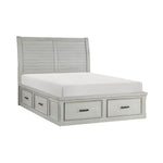 Willowbrook Queen Storage Platform Bed W/6 Drawers- LITE GREY