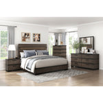 Acworth Queen Bed W/LED BROWNISH GREY
