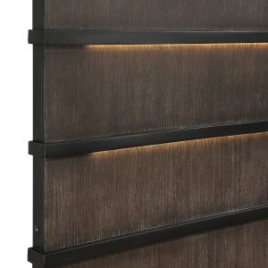 Acworth Queen Bed W/LED BROWNISH GREY