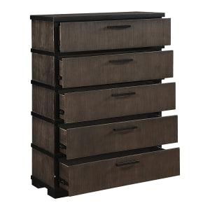 Acworth 5 Drawer Chest BROWNISH GREY/BLACK