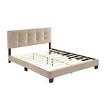 Newberry Queen Platform Bed LITE BROWN