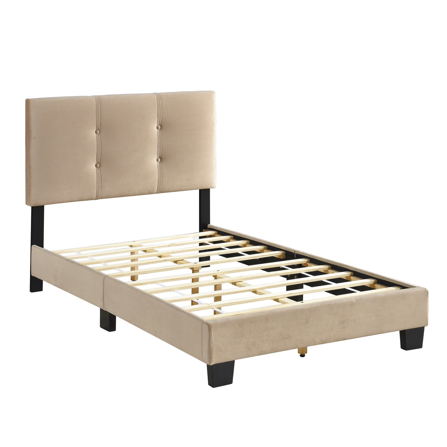 Newberry Twin Platform Bed LITE BROWN