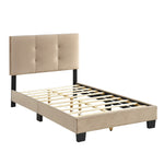 Newberry Twin Platform Bed LITE BROWN