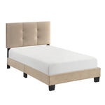 Newberry Twin Platform Bed LITE BROWN