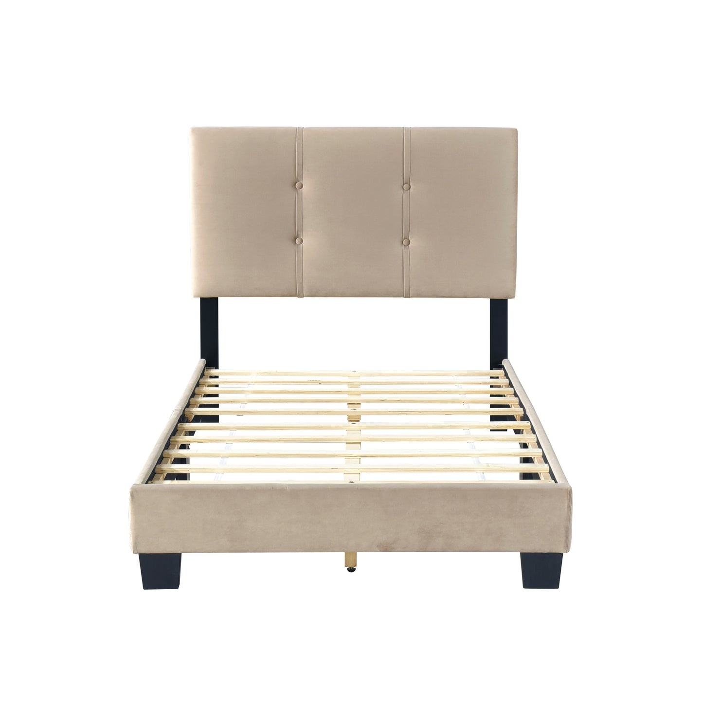 Newberry Twin Platform Bed LITE BROWN