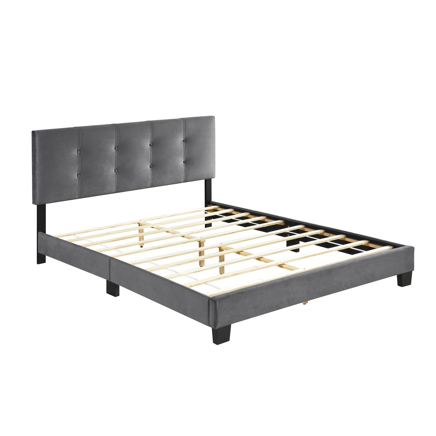 Newberry Queen Platform Bed GREY