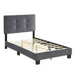 Newberry Twin Platform Bed DARK GREY