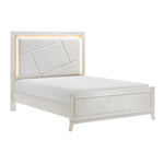 Asteria Queen Bed W/LED ANTIQUE WHITE