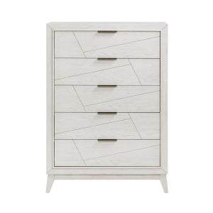 Asteria 5 Drawer Chest ANTIQUE WHITE