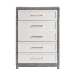 Rowan 5 Drawer Chest IVORY/GREY