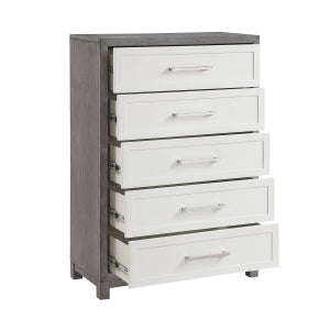 Rowan 5 Drawer Chest IVORY/GREY