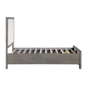 Rowan Twin Platform Bed with Footboard Storage IVORY/GREY