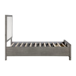 Rowan Twin Platform Bed with Footboard Storage IVORY/GREY
