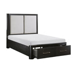 Gilbert Queen Storage Platform Bed CHARCOAL
