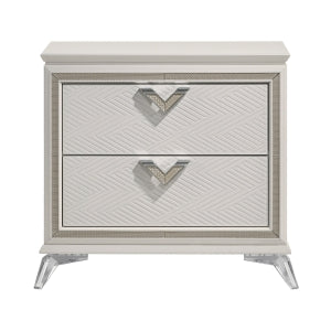 Audra Night Stand WHITE/GOLD