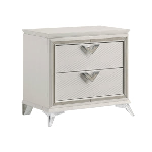 Audra Night Stand WHITE/GOLD