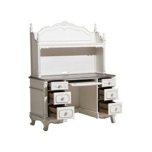 Cinderella Desk W/Hutch ANTIQUE WHITE
