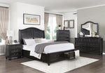 Herman Queen Storage Platform Bed CHARCOAL BROWN