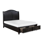 Herman Queen Storage Platform Bed CHARCOAL BROWN