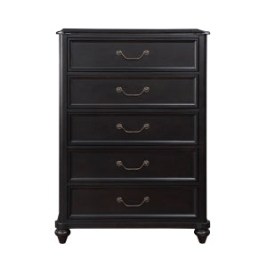 Herman 5 Drawer Chest CHARCOAL BROWN