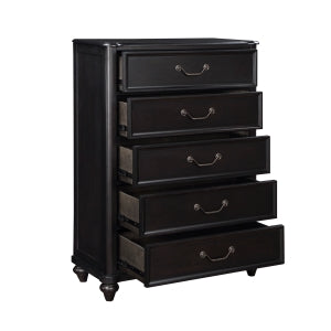 Herman 5 Drawer Chest CHARCOAL BROWN