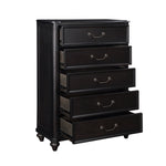 Herman 5 Drawer Chest CHARCOAL BROWN