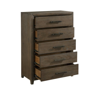 Cambridge 5 Drawer Chest DARK WALNUT