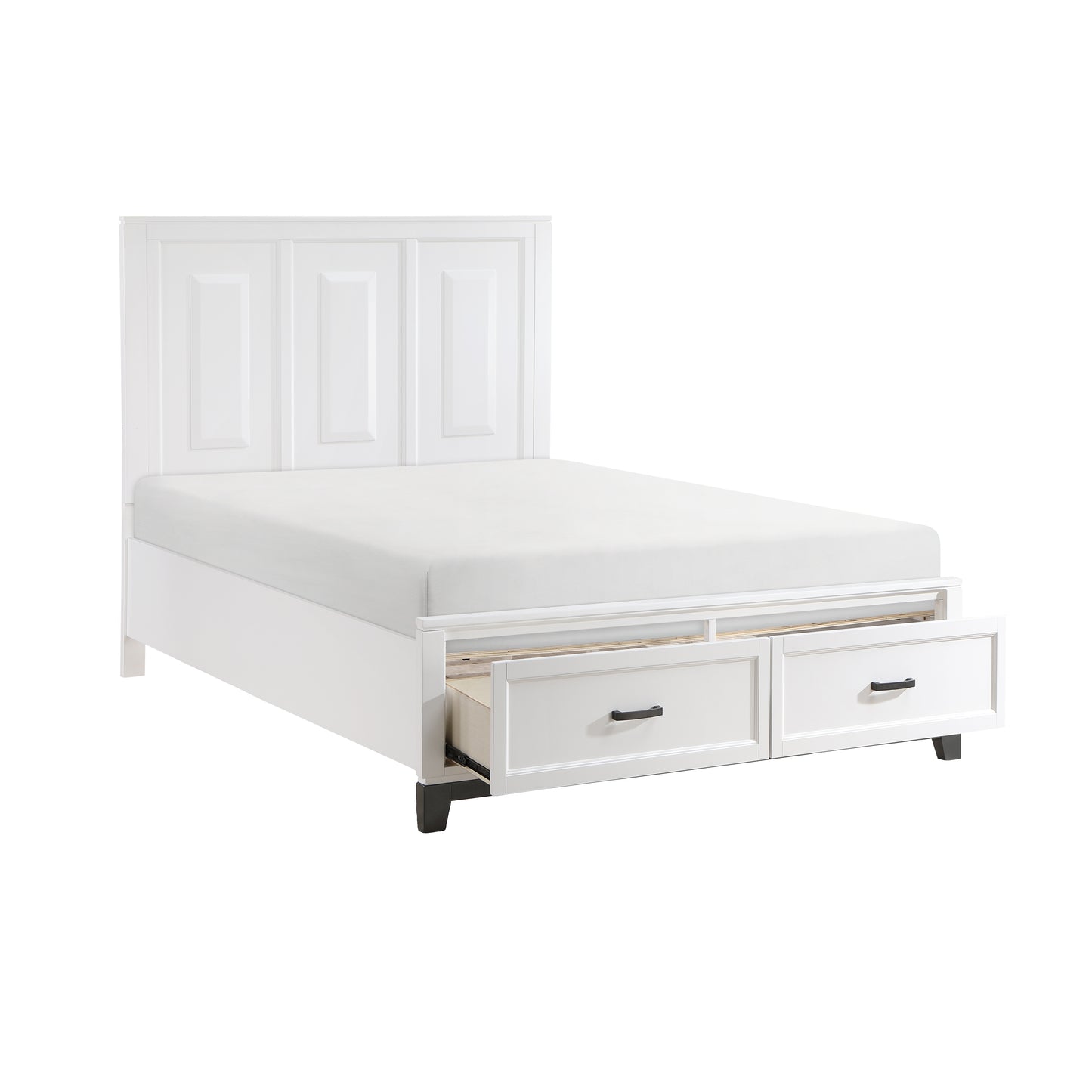 Garretson Queen Storage Platform Bed WHITE
