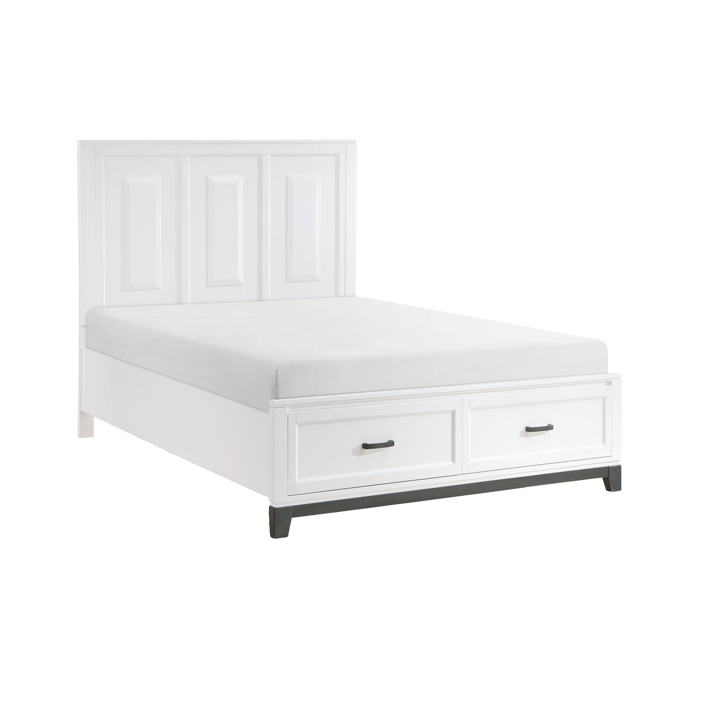 Garretson Queen Storage Platform Bed WHITE
