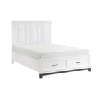 Garretson Queen Storage Platform Bed WHITE