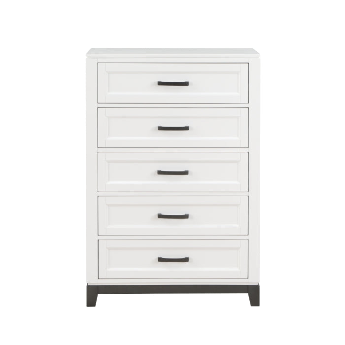 Garretson 5 Drawer Chest WHITE