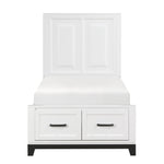 Garretson Twin Storage Platform Bed WHITE