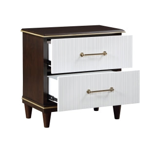 Niles Night Stand WHITE/CHERRY