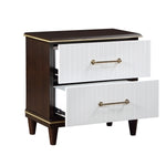 Niles Night Stand WHITE/CHERRY