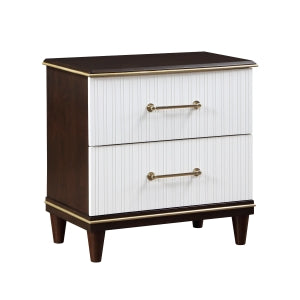 Niles Night Stand WHITE/CHERRY